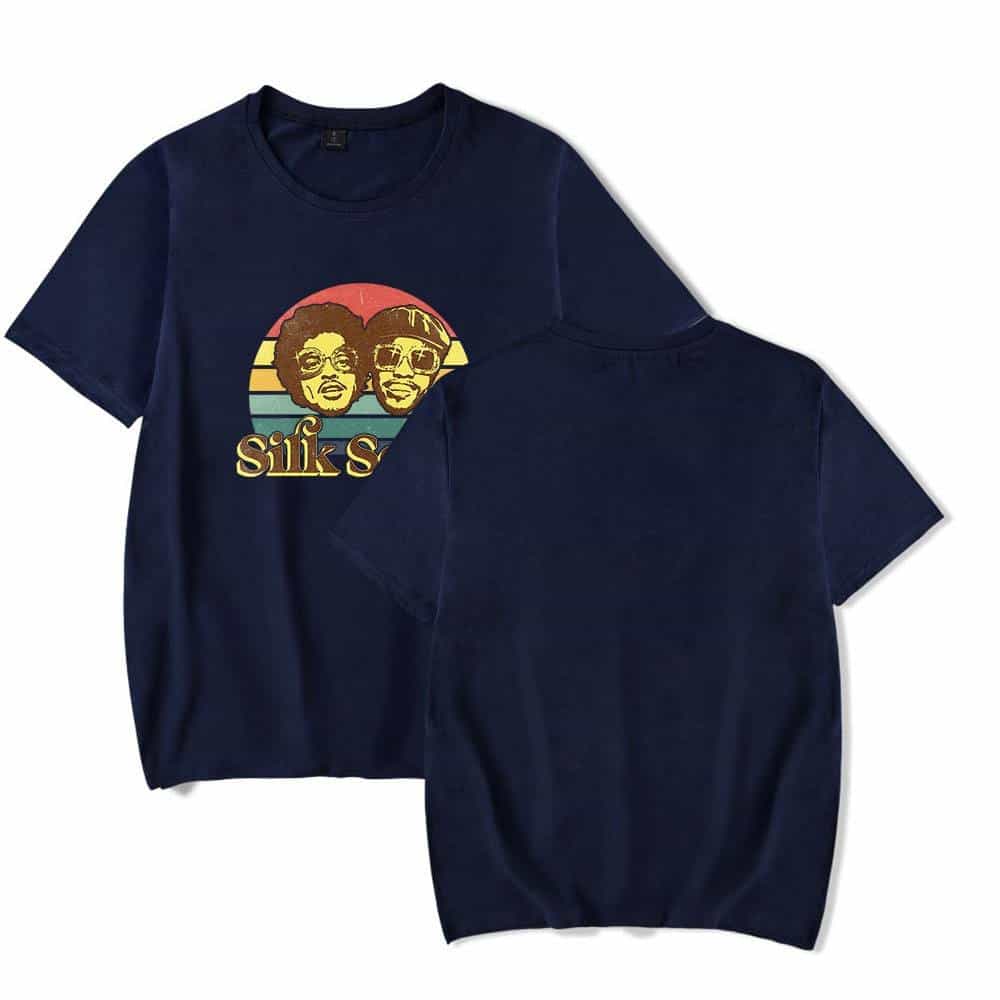 Silk Streetwear T-shirt featuring retro-inspired graphic design of African American characters in vibrant colors. Perfect for casual fashion and street style enthusiasts.