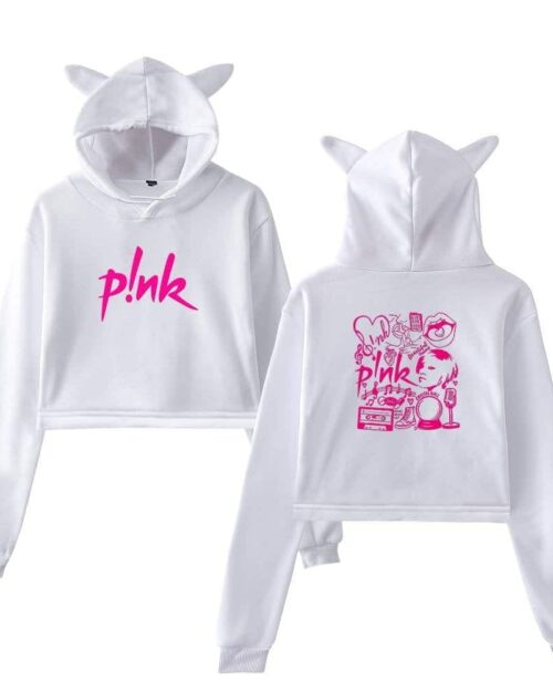 Pink Cropped Hoodie #1 + Gift