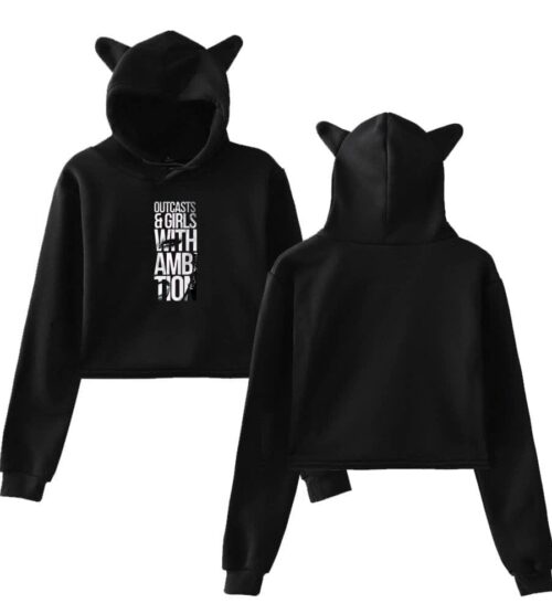 Pink Cropped Hoodie #2