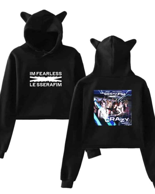 Le Sserafim Cropped Hoodie #4