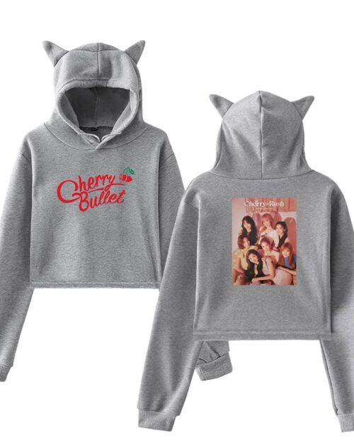 Cherry Bullet Cropped Hoodie #4