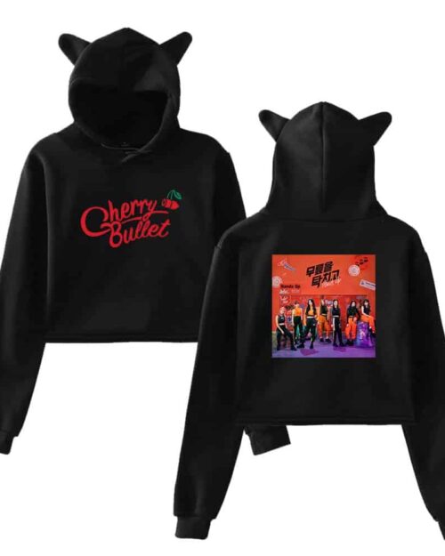 Cherry Bullet Cropped Hoodie #1