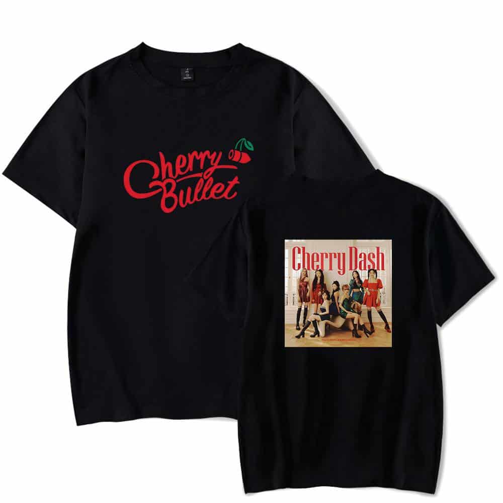 Cherry Bullet T-shirt with Cherry Dash album cover graphic, perfect for fans and merchandise collection.
