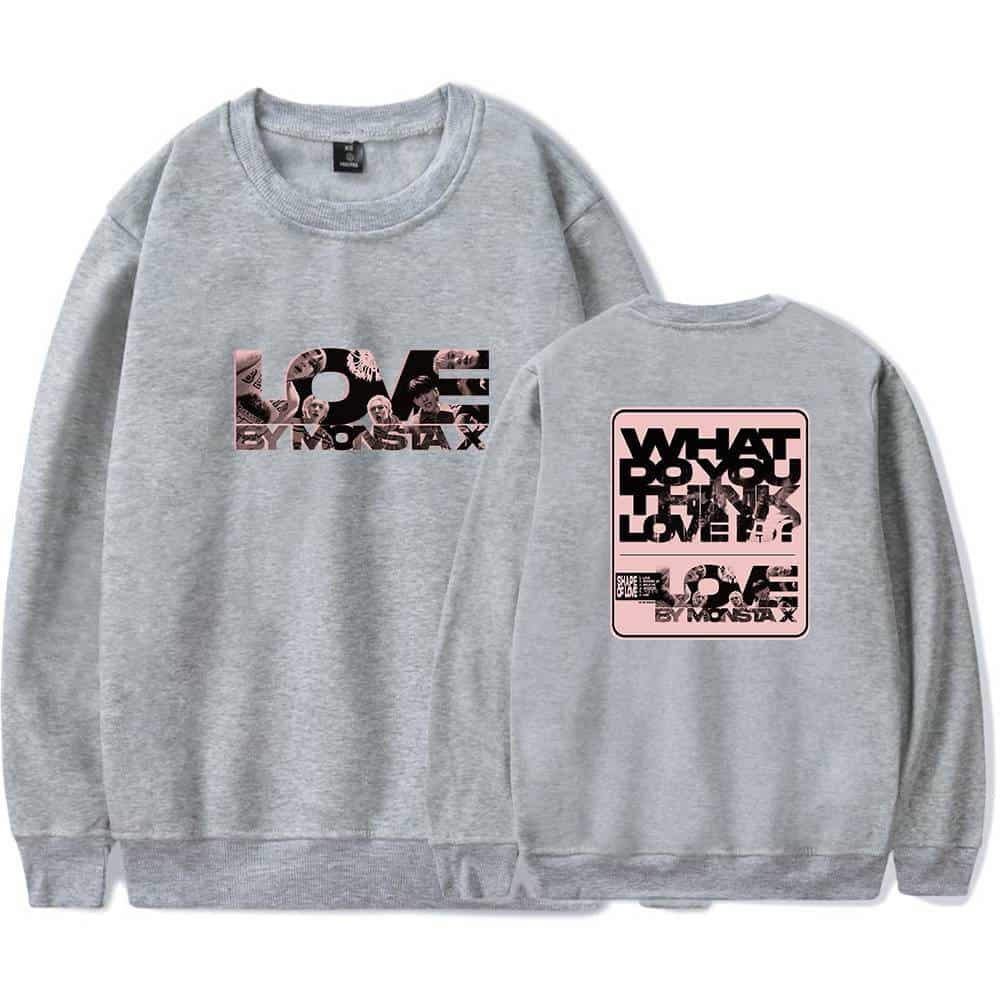 Love-themed graphic sweatshirts with bold text and artistic designs, ideal for casual wear and making a stylish statement. Perfect for those who enjoy unique, expressive fashion pieces.