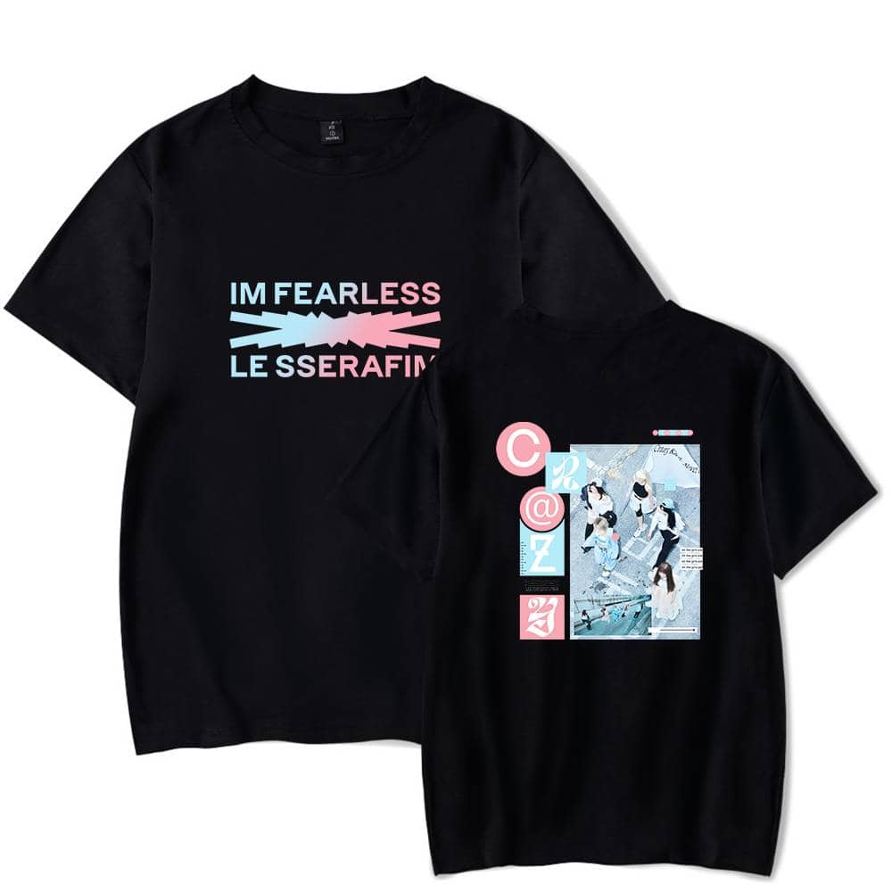 IM FEARLESS LES SERAFINA T-shirts with bold graphic designs and vibrant colors, perfect for streetwear fashion lovers.