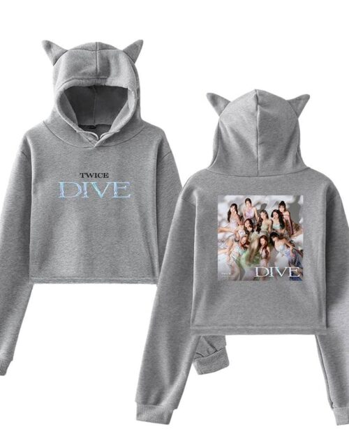 Twice Dive Cropped Hoodie #3