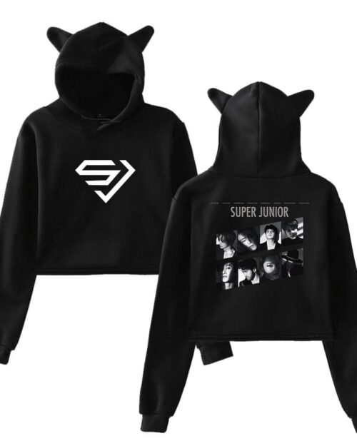Super Junior Cropped Hoodie #4