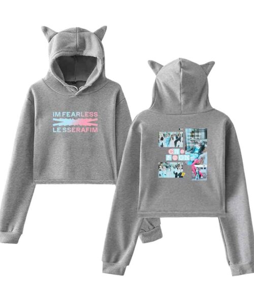 Le Sserafim Cropped Hoodie #3