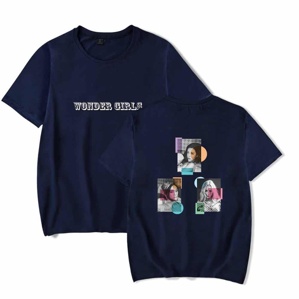 Wonder Girls graphic t-shirt featuring images of female members and stylish design, perfect for fans and casual wear.