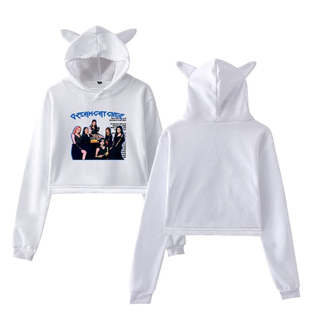 Dreamcatchers graphic hoodie featuring a group of women, with a playful unicorn ear hood design, perfect for casual wear and fans of unique streetwear fashion.