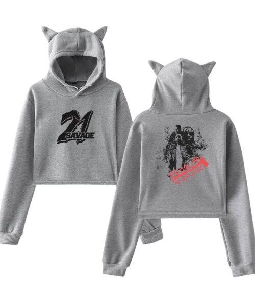 21 Savage Cropped Hoodie #3