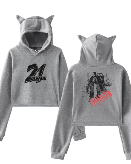 21 Savage Cropped Hoodie #3