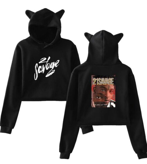 21 Savage Cropped Hoodie #4