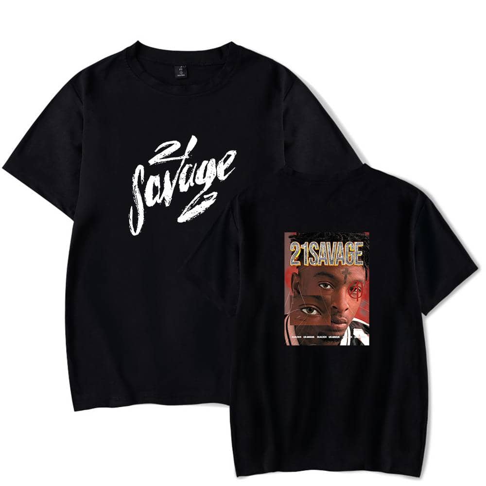 Savage-2-t-shirt-urban-fashion-rapper-merchandise-black-front-back.