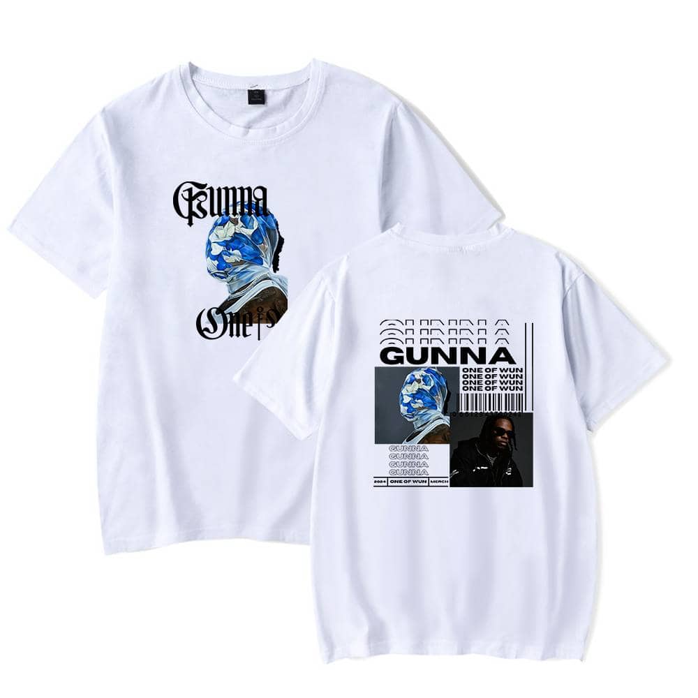 Gunna shirt merchandise featuring a stylish graphic design of gunna with bold text elements and modern aesthetics. Perfect for fans wanting to showcase their support.