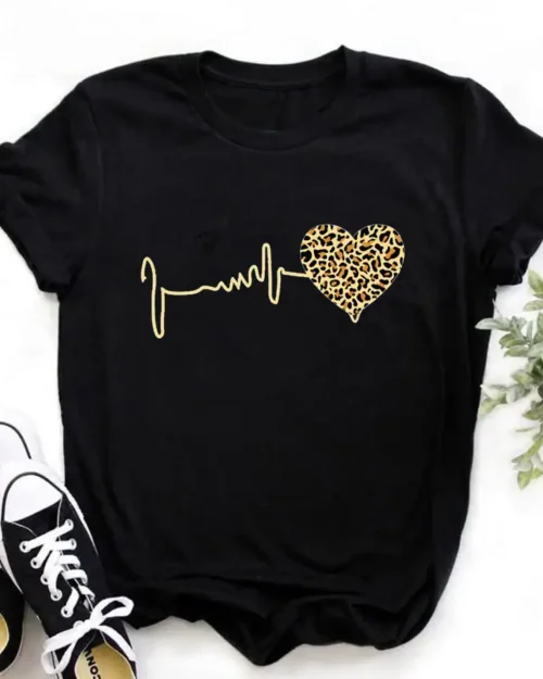 Leopard Heartbeat T-Shirt #1