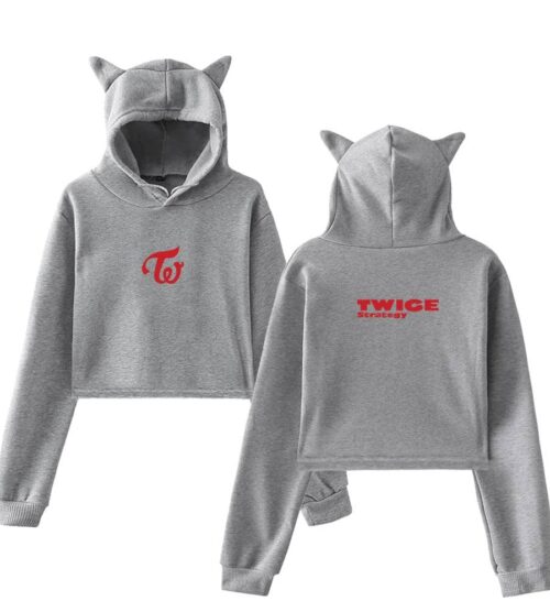 Twice Strategy Cropped Hoodie #3