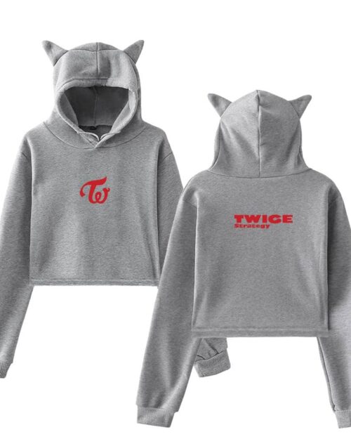 Twice Strategy Cropped Hoodie #3